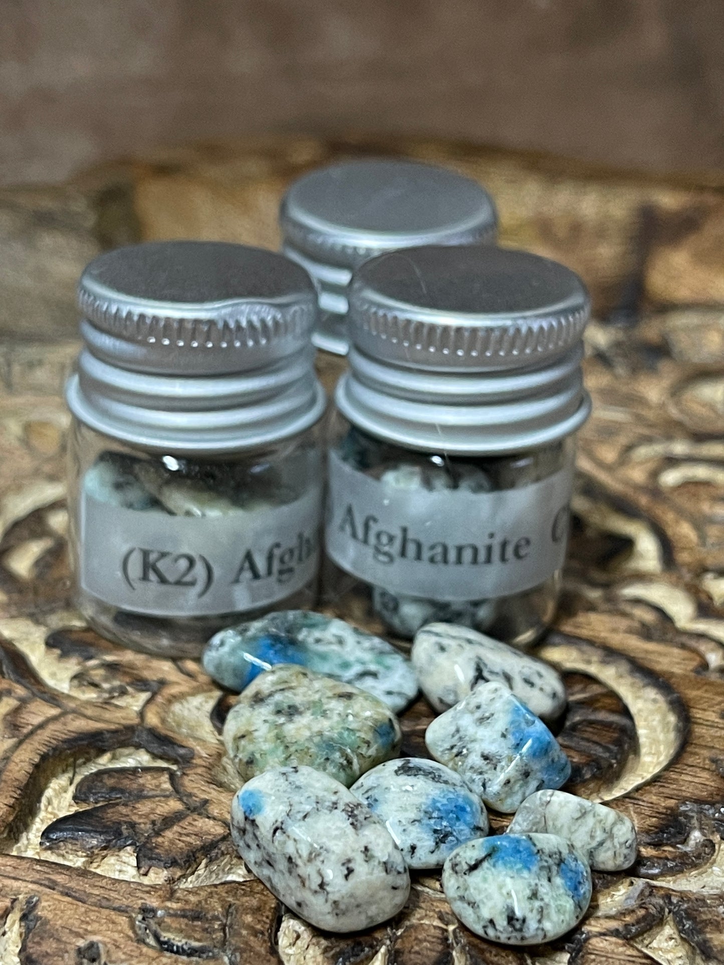 K2 (Afghanite) - Tumbled Chips - Bottle