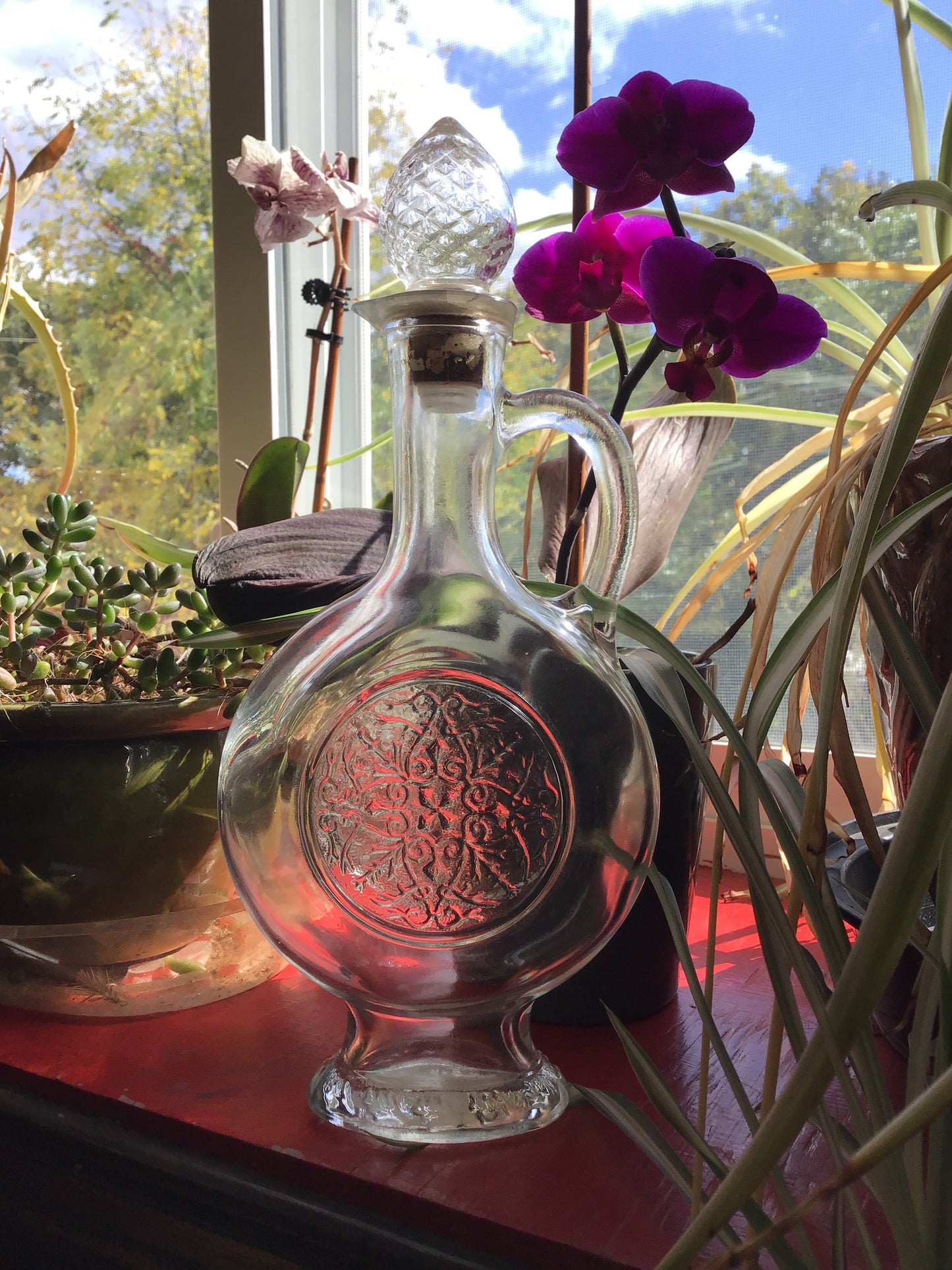 One of a Kind! 1970s Avon Clear Glass Bottle - Tree Of Life Shoppe