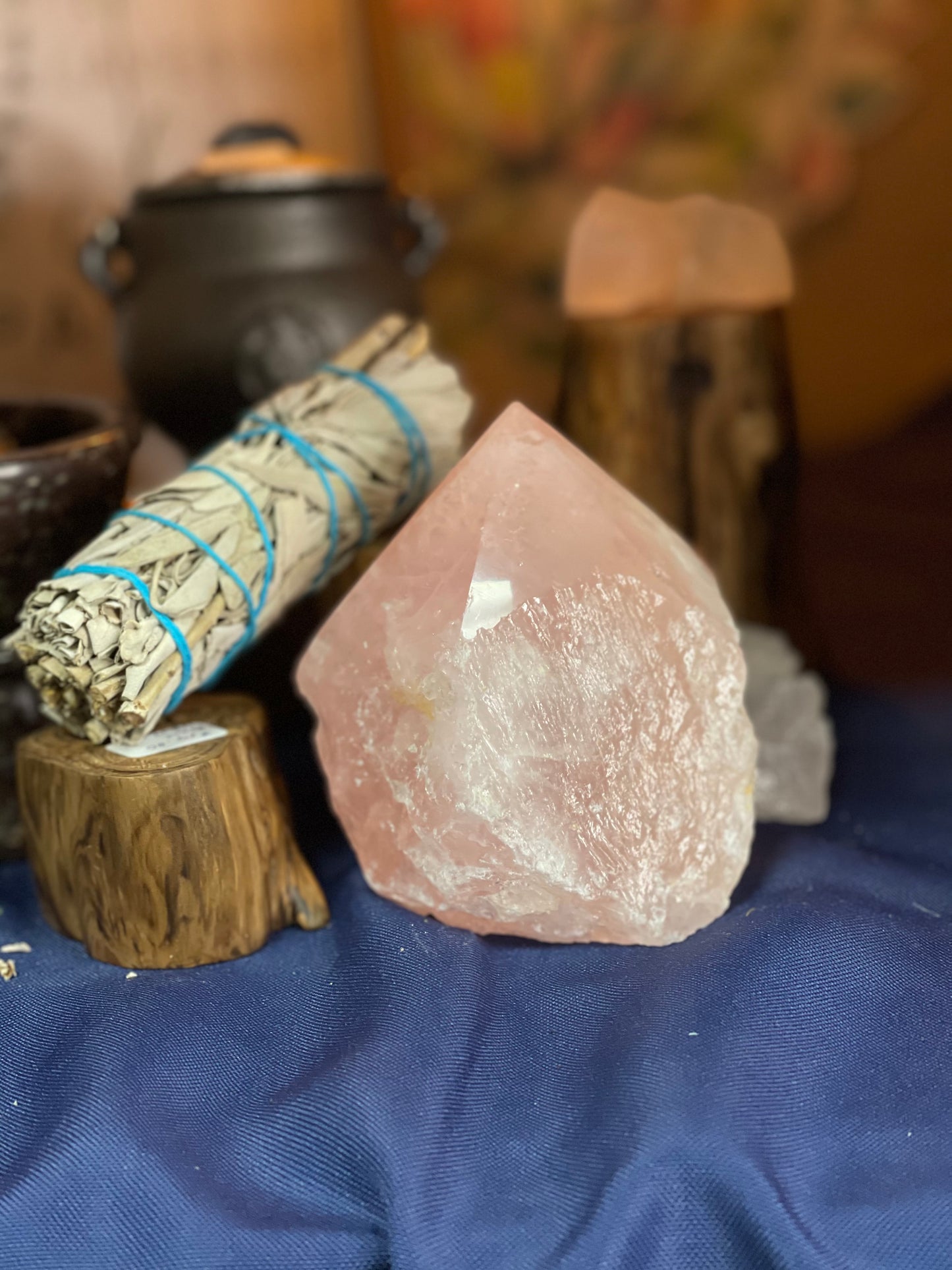 Rose Quartz Point Base Cut - Tree Of Life Shoppe