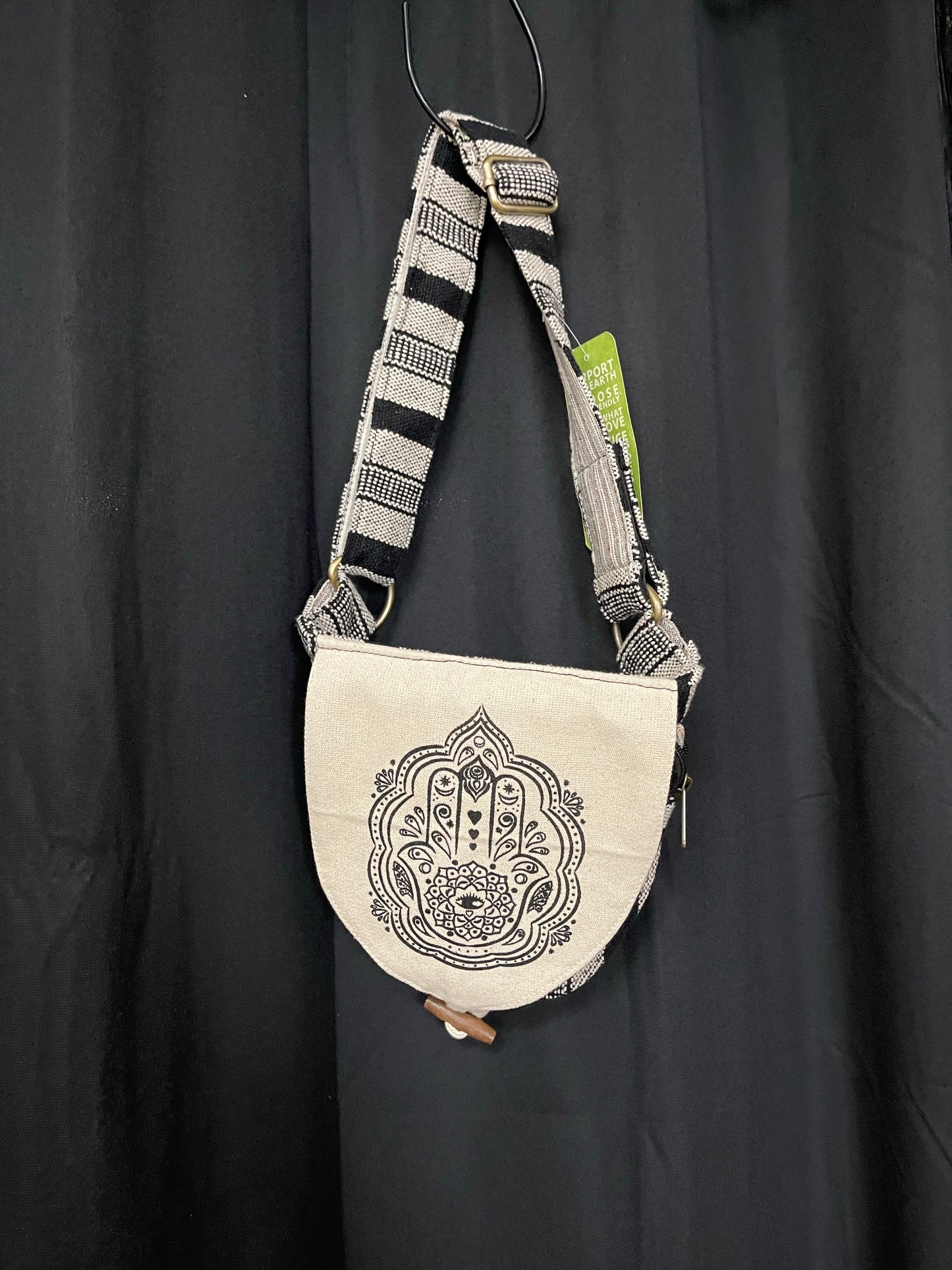 Hamsa Hand Canvas Hippie Hip Bag