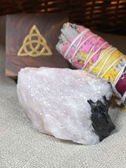 Black Tourmaline with Quartz Matrix Specimens - Tree Of Life Shoppe