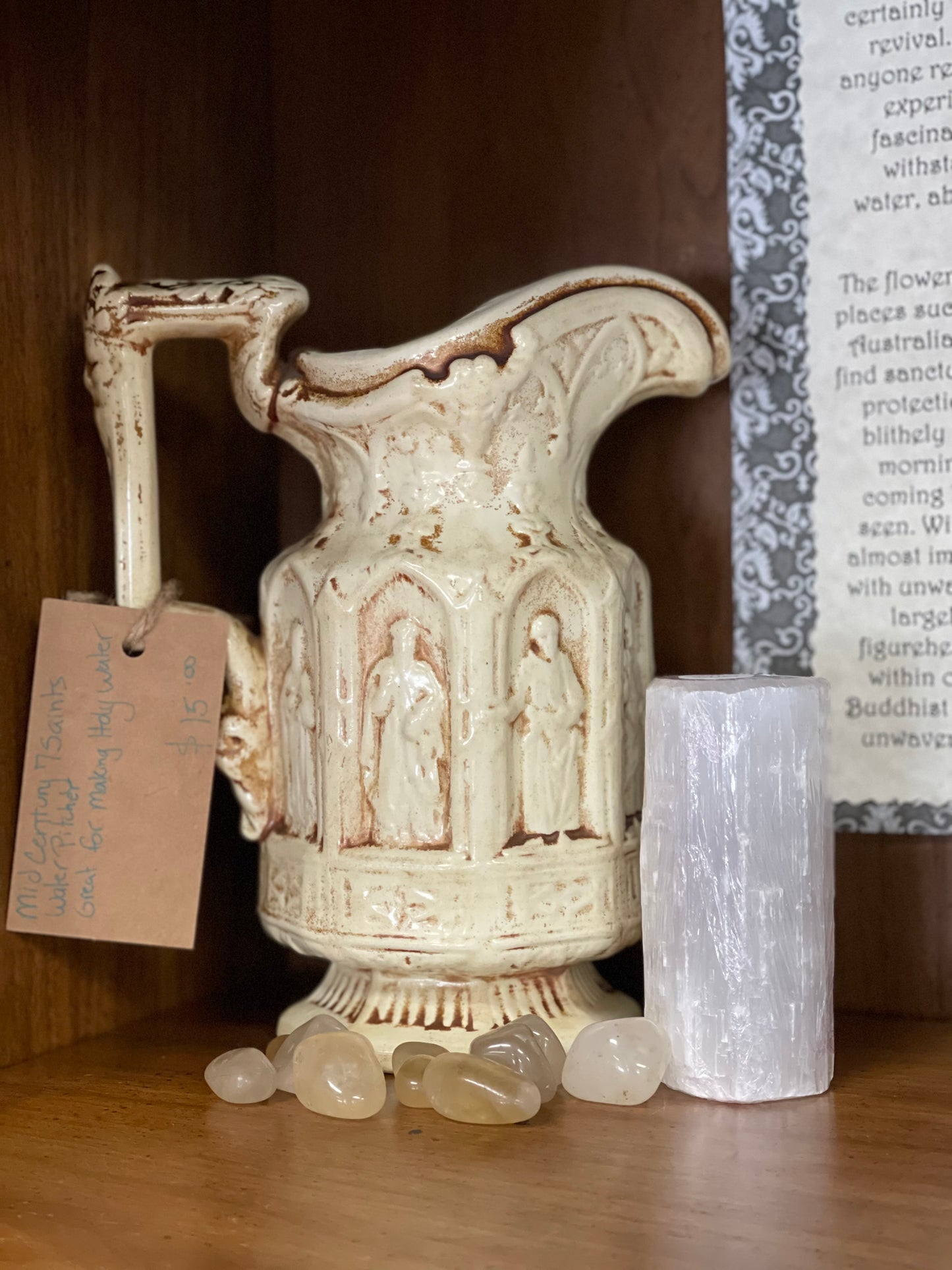 Mid Century 7 Saints Water Pitcher USED
