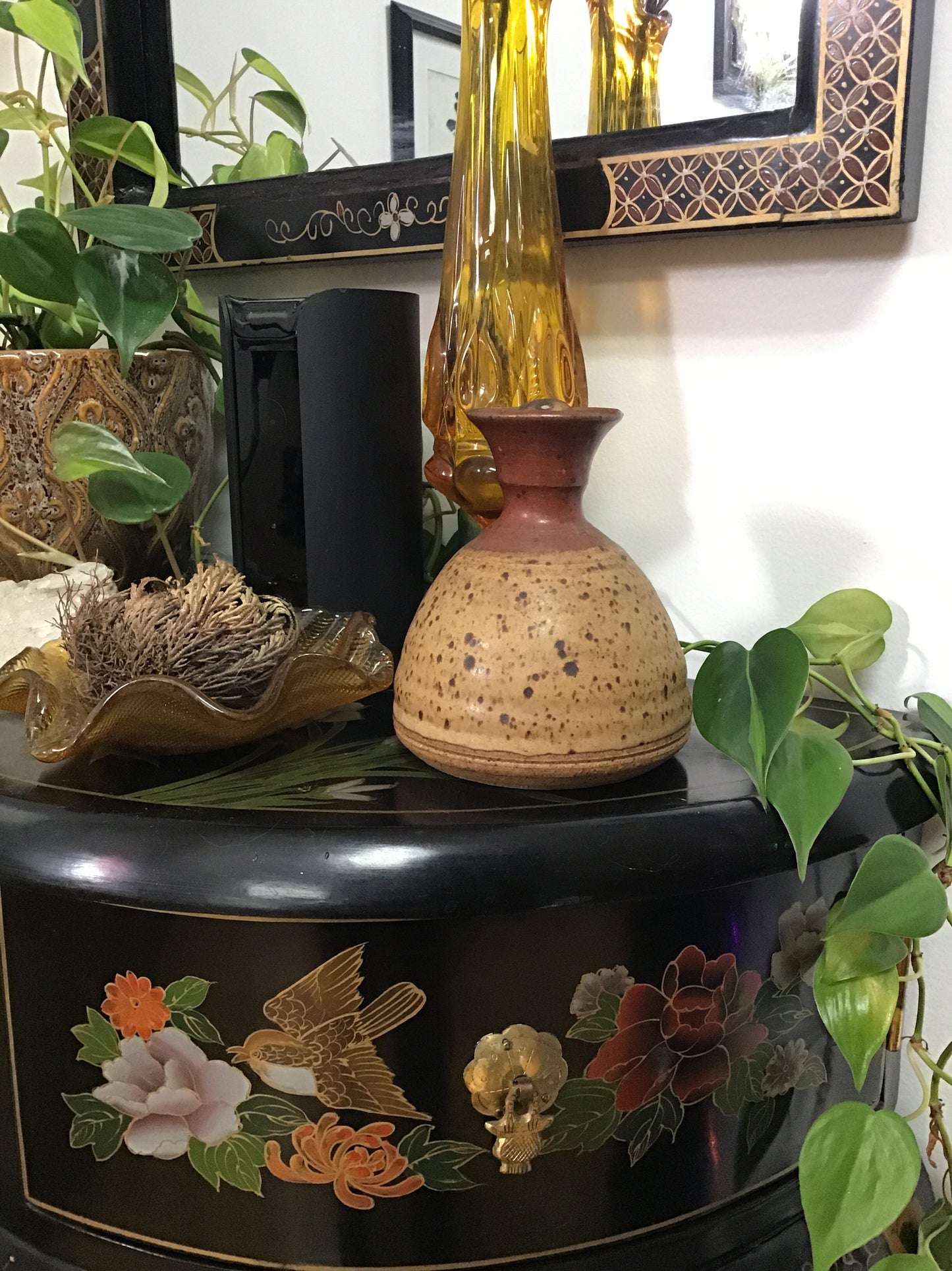 Handmade Primitive Clay Witch Jar with Clay Stopper - Tree Of Life Shoppe