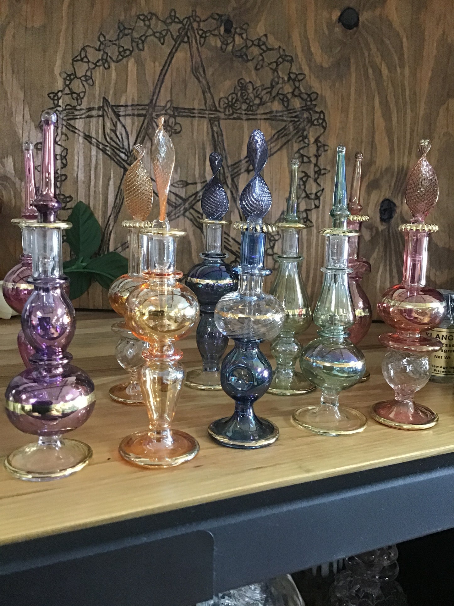 Hand Blown Glass Perfume Bottle 5” / Tear Drop Bottles - Tree Of Life Shoppe