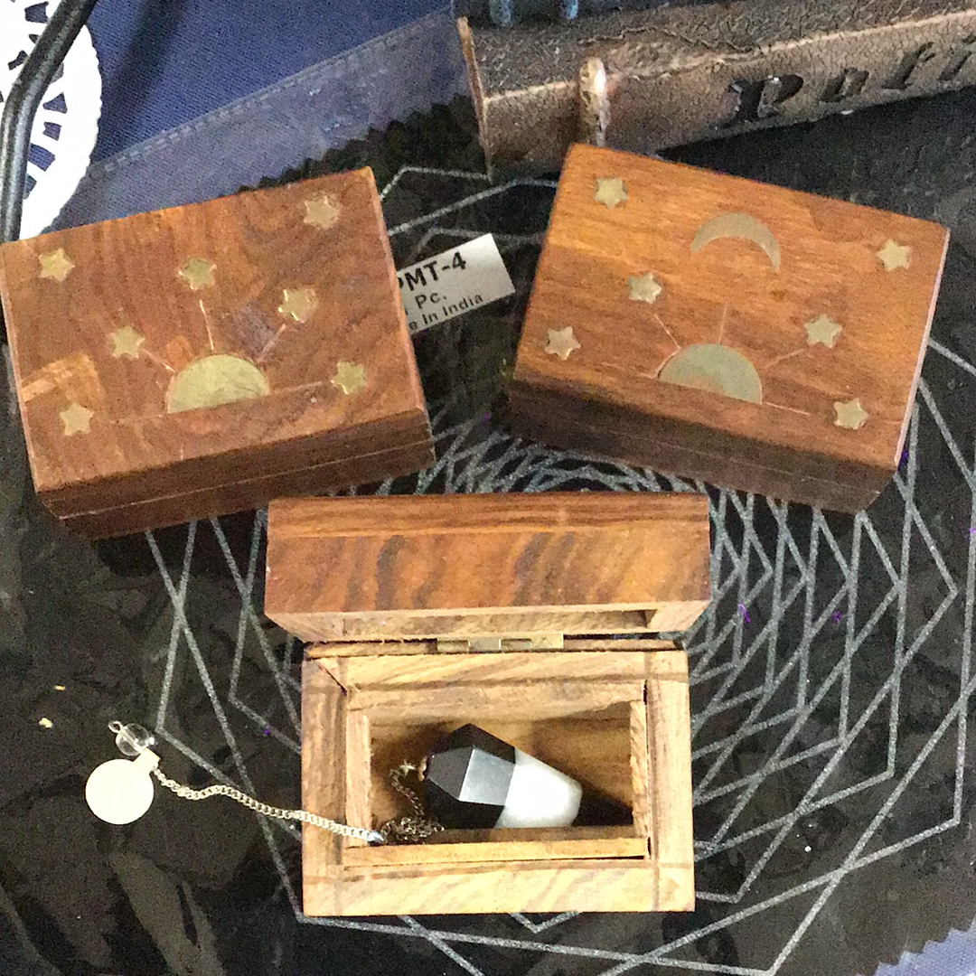 Celestial Wood Box with Brass Inlay - Various - Tree Of Life Shoppe