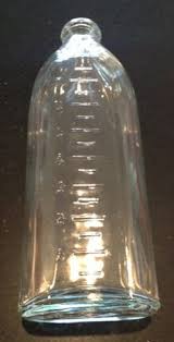 Vintage Glass Baby Bottles - 7" 8 oz