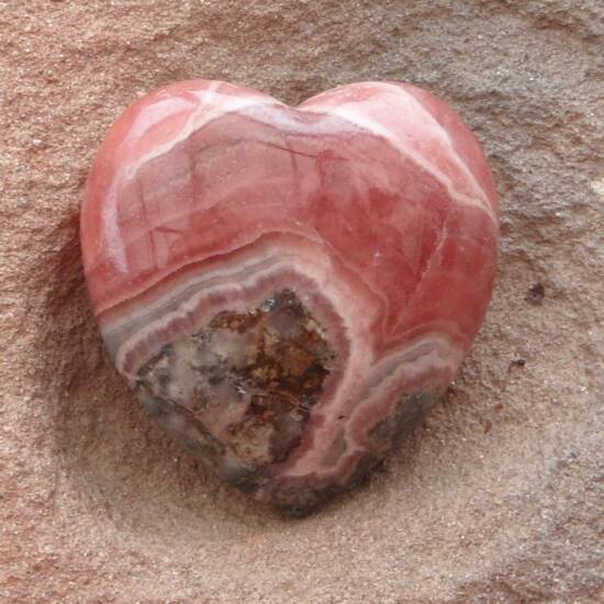 Rhodochrosite - Heart