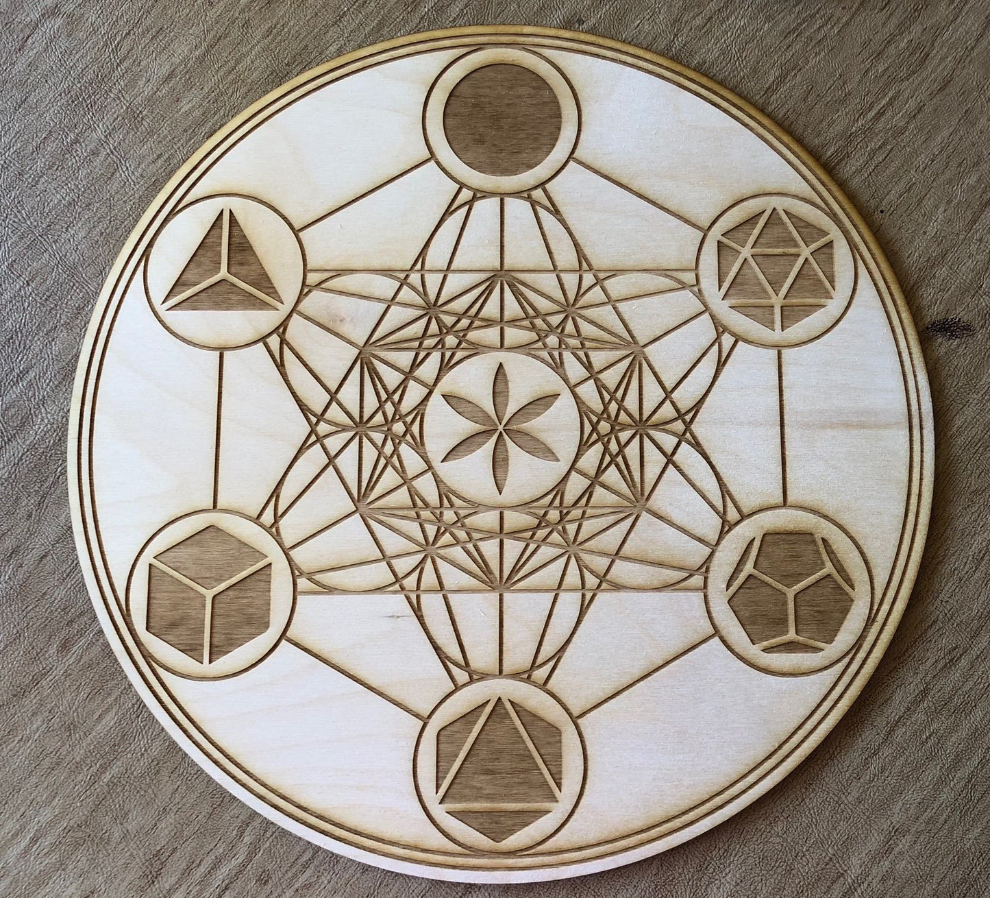 Metatron’s Cube - Platonic Solids Crystal Grid / Altar Tile - Tree Of Life Shoppe