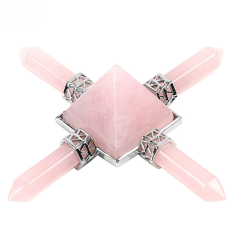 Generator - Rose Quartz with Rose Quartz Points