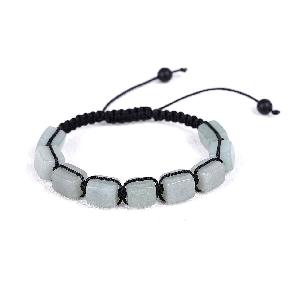 Quartz Cube Bead Adjustable Bracelet / Anklet