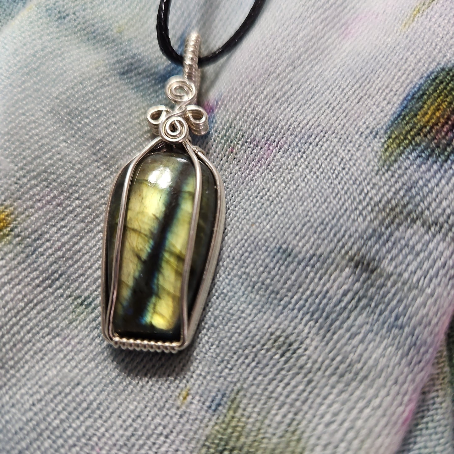 Wire Wrapped Labradorite Necklace
