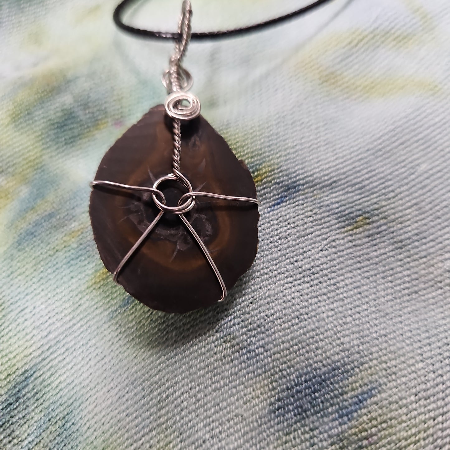 Wire Wrapped Septarian Nodule Necklace