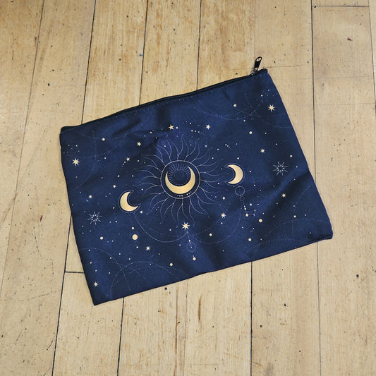 Zippered Tarot Bags - Mystic Moons (Black)