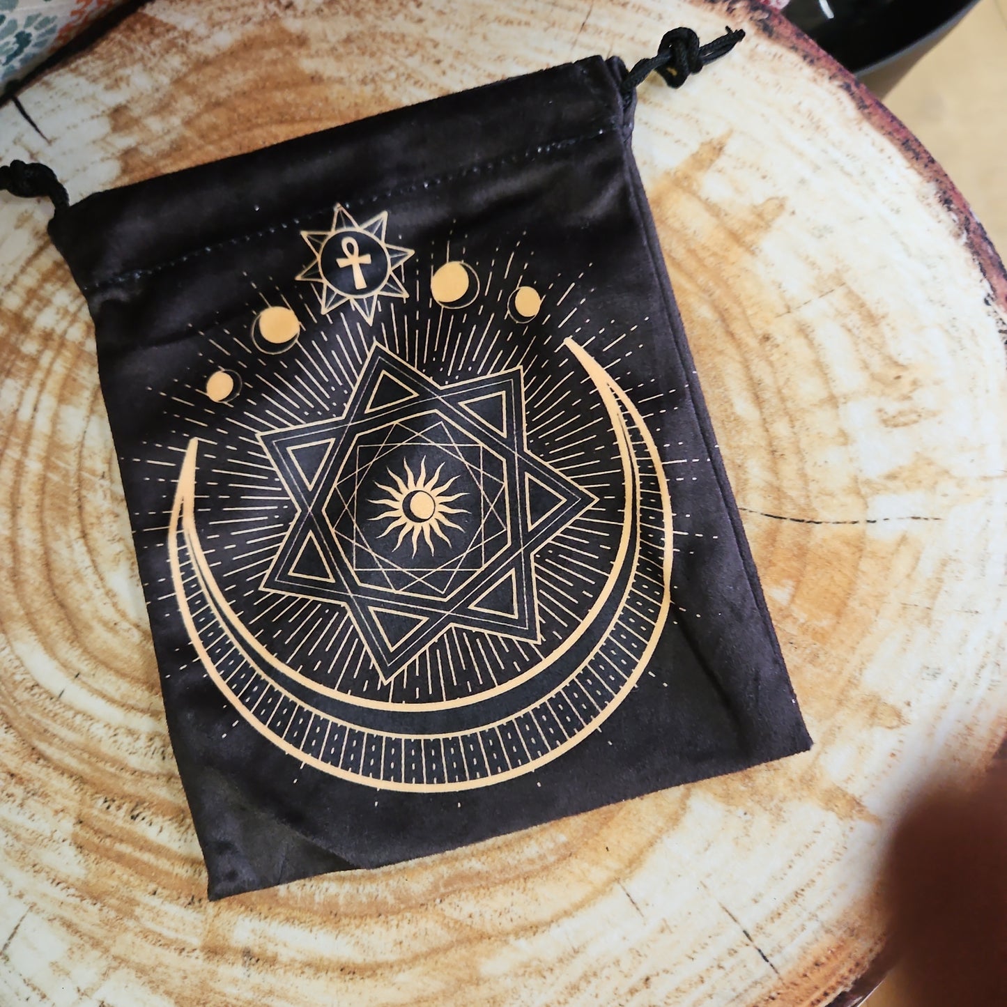 Mystic Drawstring Pouch for Cards or Stones