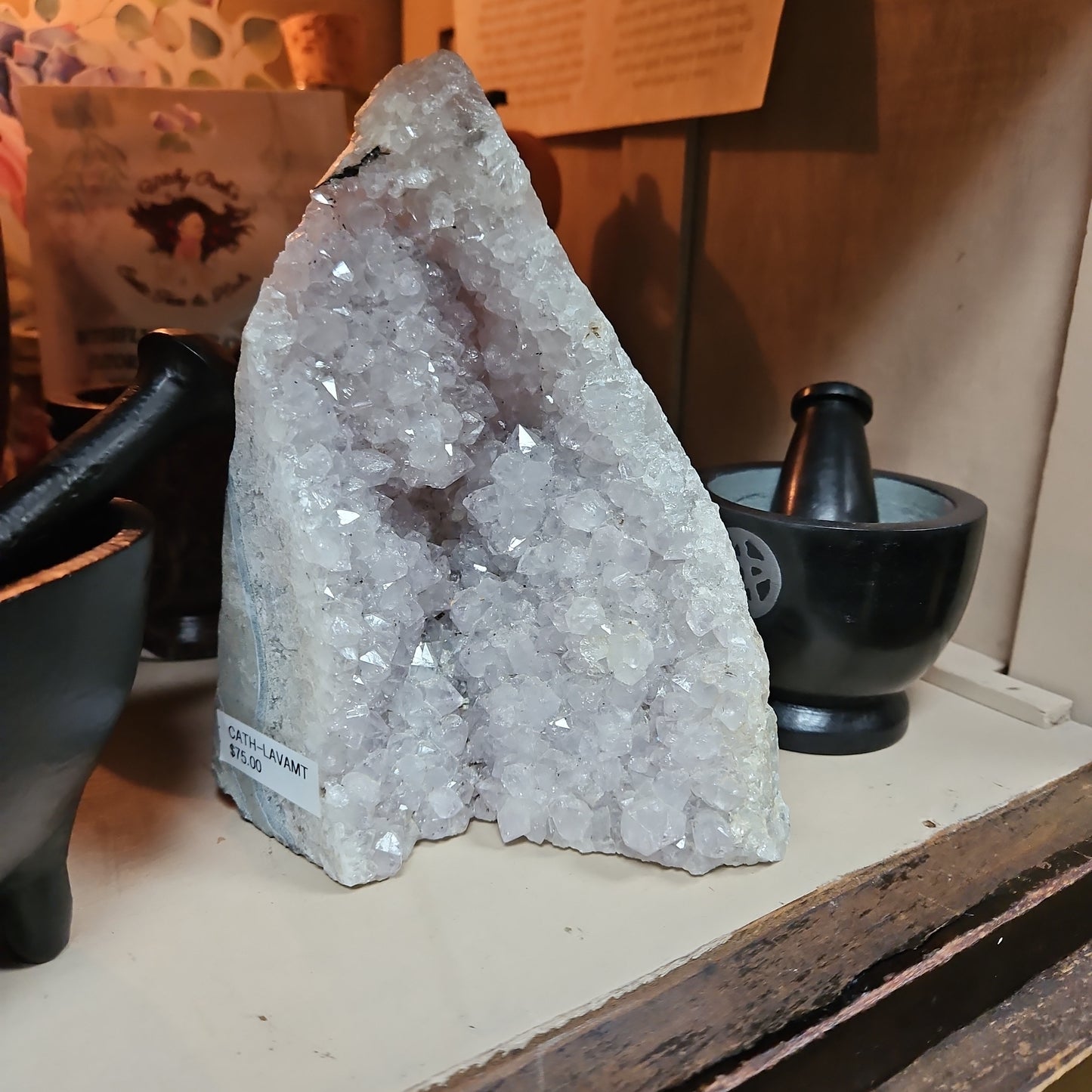 Lavender Amethyst CathedrCathedral 9 1/4 inches tall