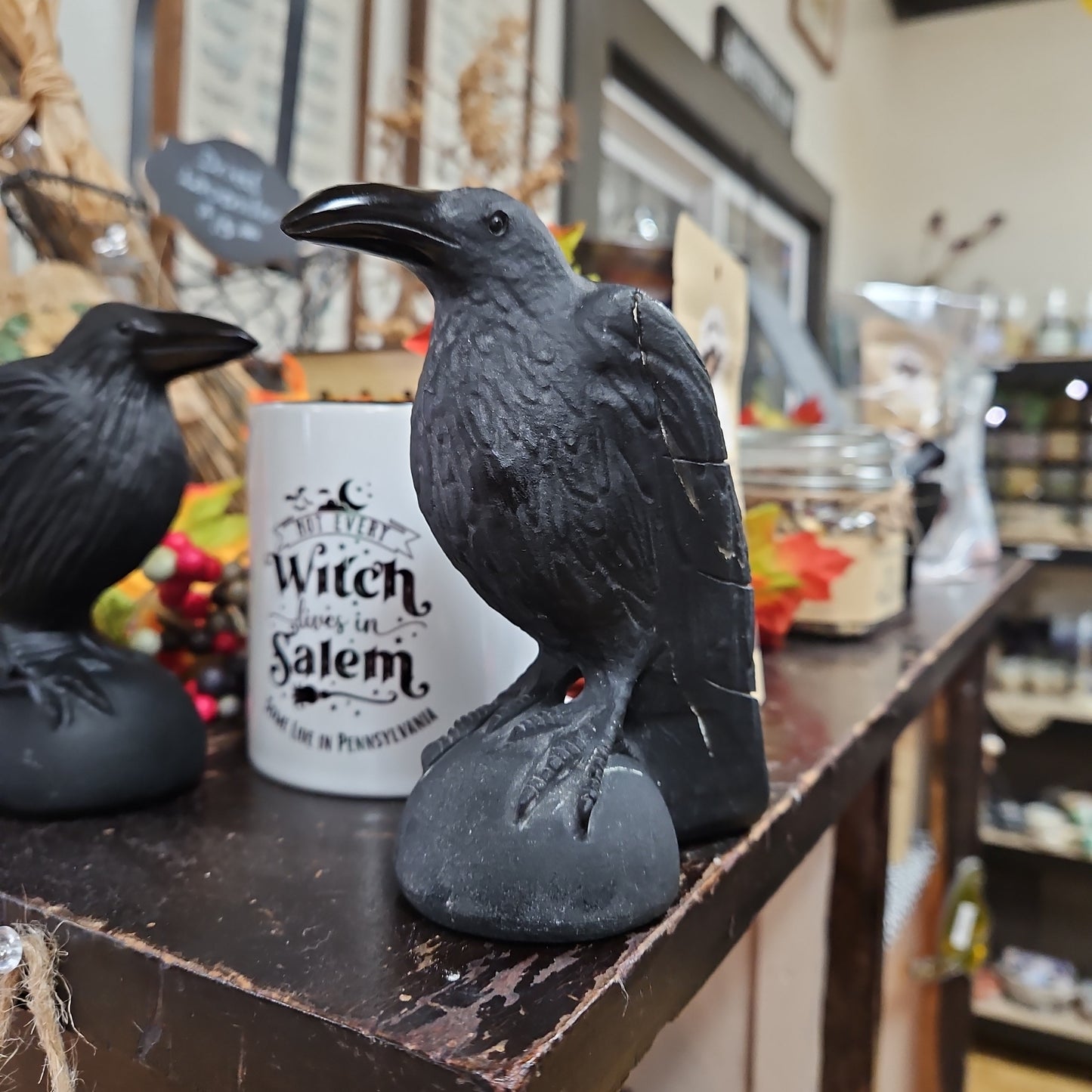 Obsidian Carved Raven / Crow Spirit Animal