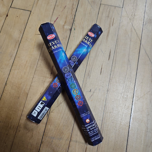 HEM Seven Chakras Incense Sticks - 20 Pack