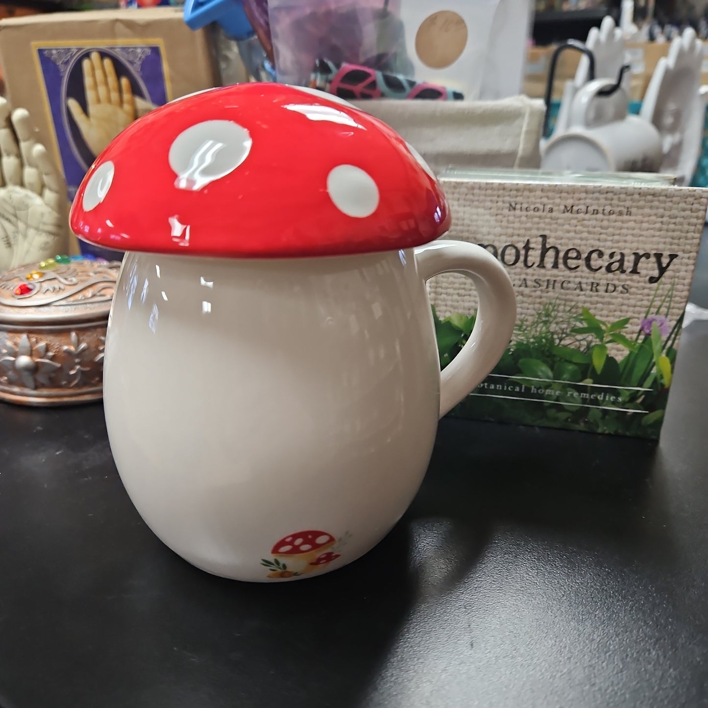 Ceramic Mushroom Mug With Removeable Lid