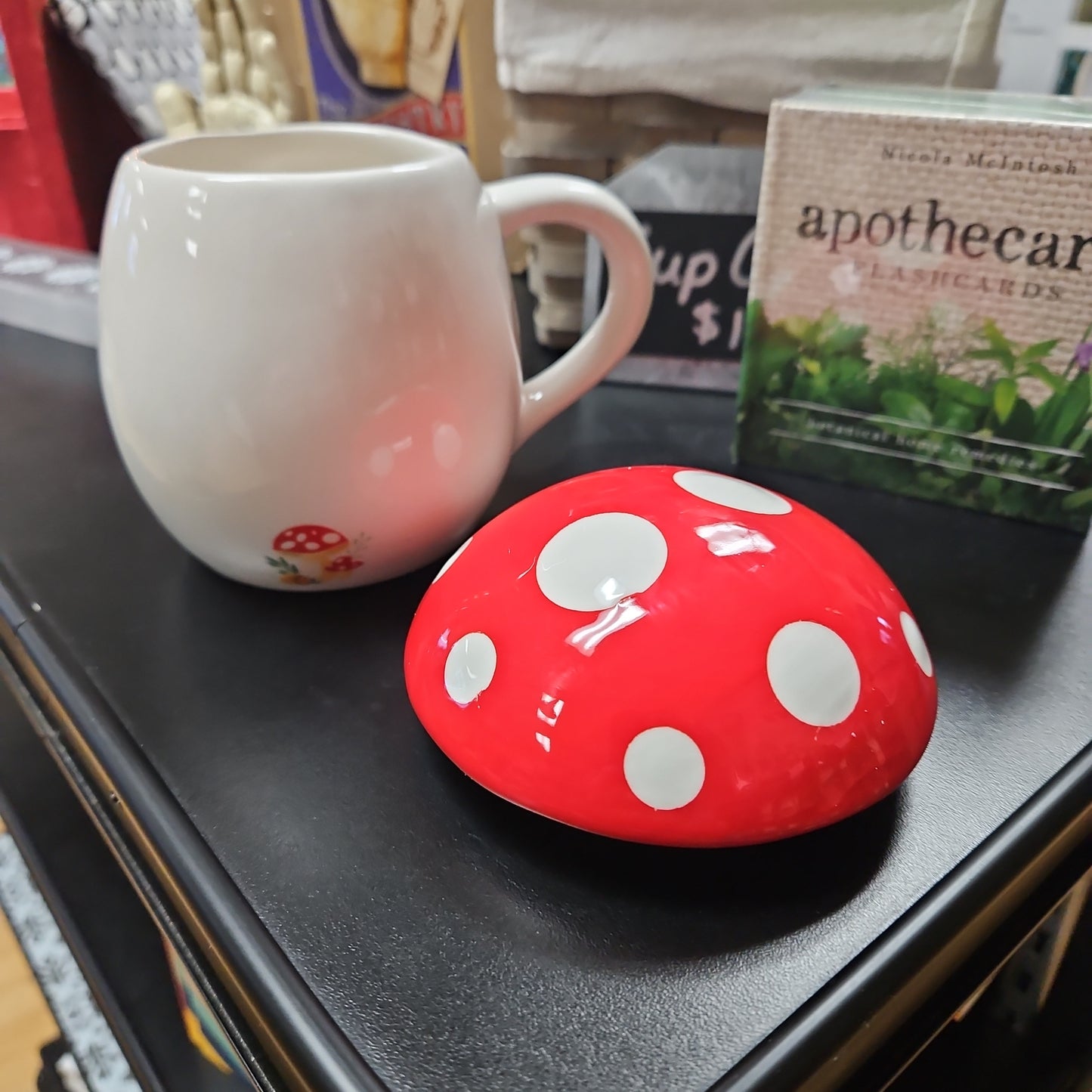 Ceramic Mushroom Mug With Removeable Lid