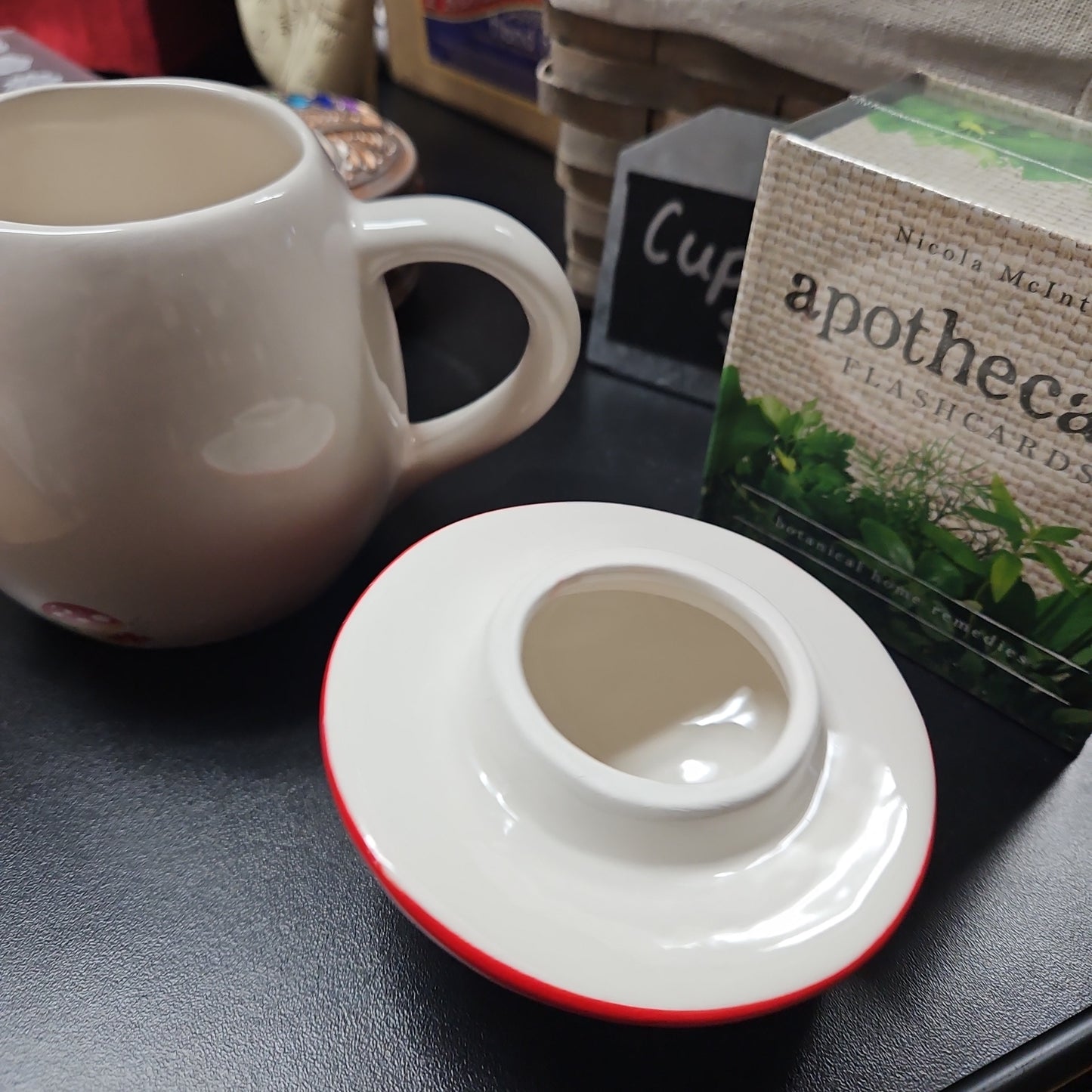 Ceramic Mushroom Mug With Removeable Lid