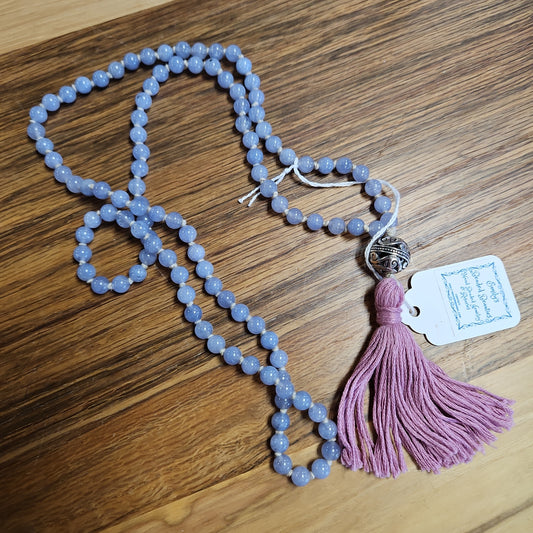 Aquamarine 108 Bead Mala - Handmade