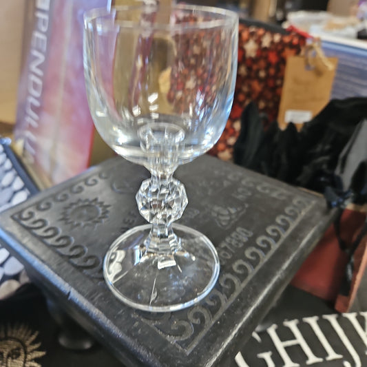 Small Vintage Crystal Goblets for Altars 4 1/2"