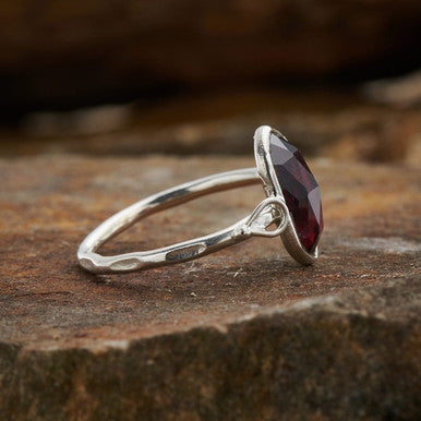 Garnet Double Terminated Ring