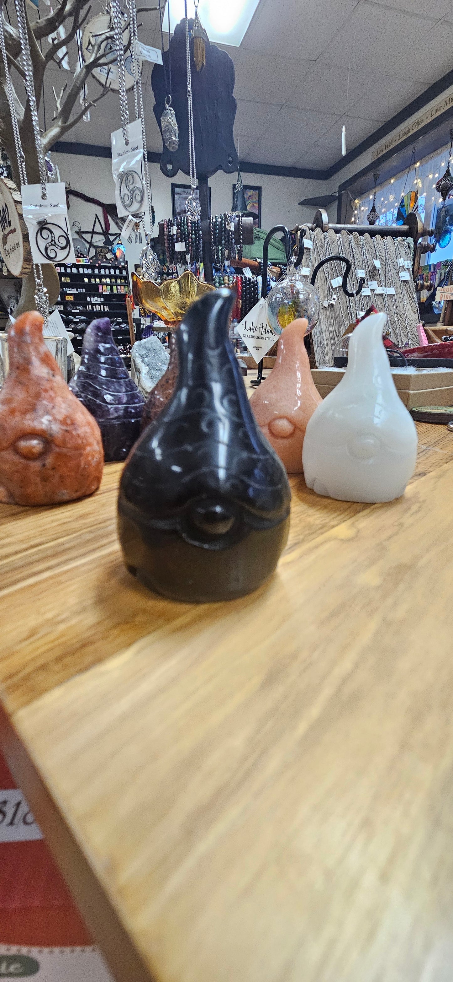 Crystal Carved Gnomes - Chubby
