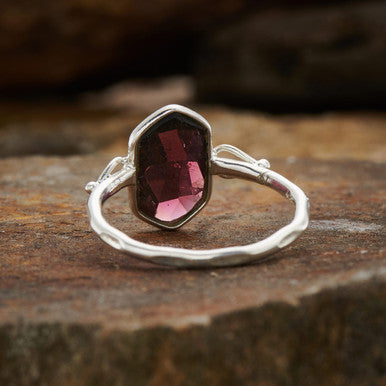 Garnet Double Terminated Ring