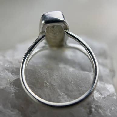 Labradorite  Coffin Ring Sterling Silver