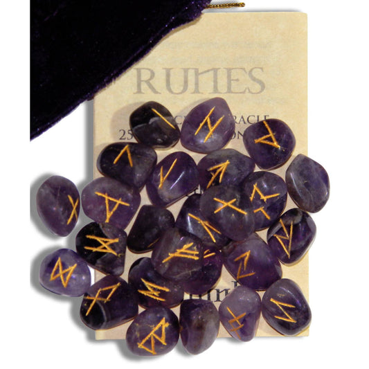 Amethyst Gemstone Runes - Starlinks Gifts