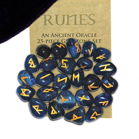 Blue Onyx Gemstone Runes - Starlinks Gifts