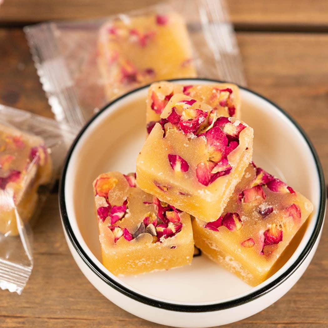 Gourmet Honey Sugar Cubes with Flowers and Fruit