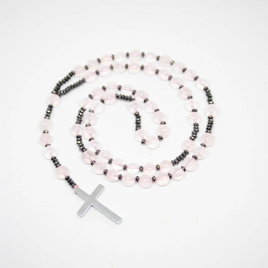 Rose Quartz Rosary - Prayer Beads - 8mm