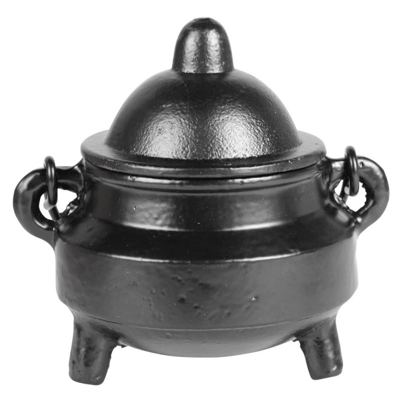 Cast Iron Cauldron with lid 4" tall
