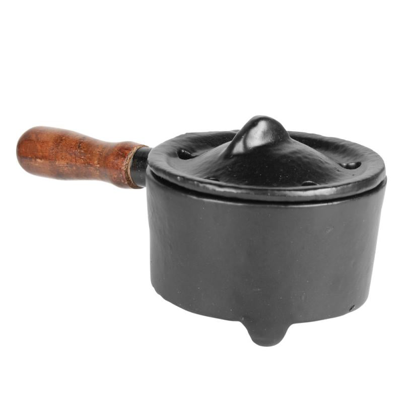 Cast Iron Couldron with Wooden Handle 5"