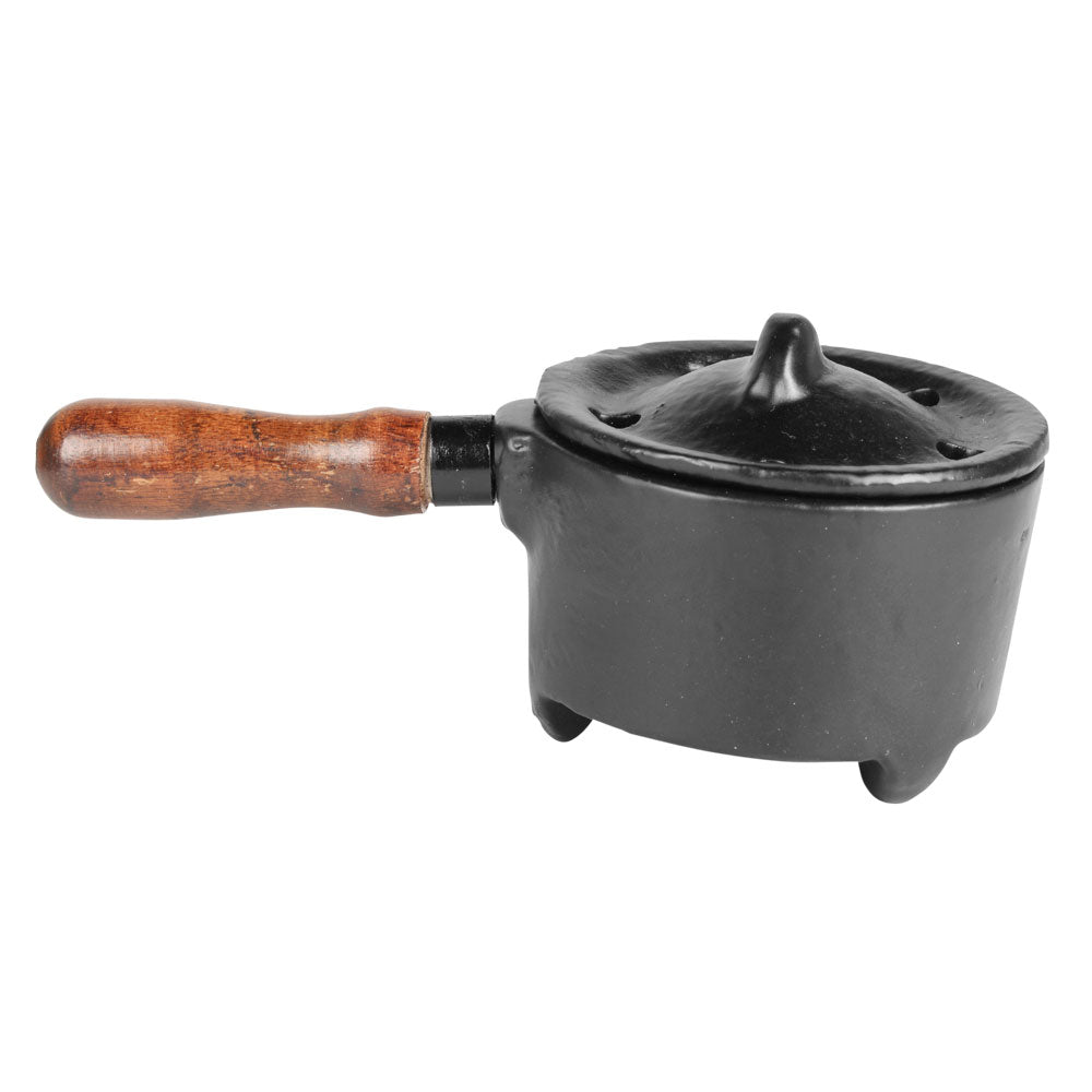 Cast Iron Couldron with Wooden Handle 5"