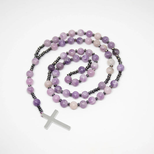 Lepidolite Rosary - Prayer Beads - 8mm