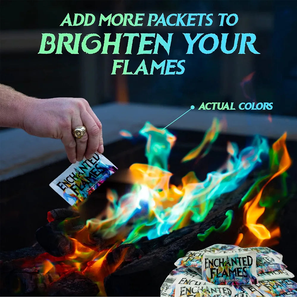 Enchanted Flames - Fire Colorant - Turn Your Fire Into A Magical Moment - Double Pack