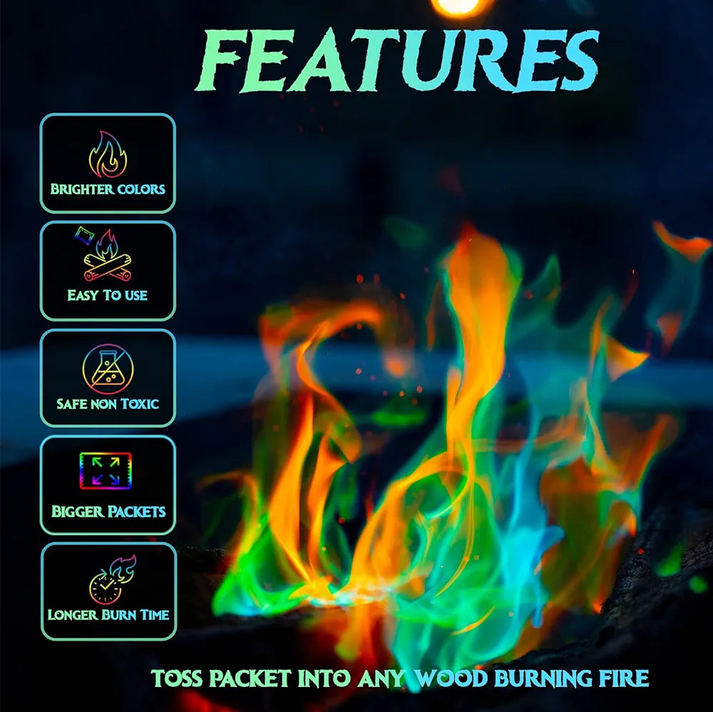 Enchanted Flames - Fire Colorant - Turn Your Fire Into A Magical Moment - Double Pack