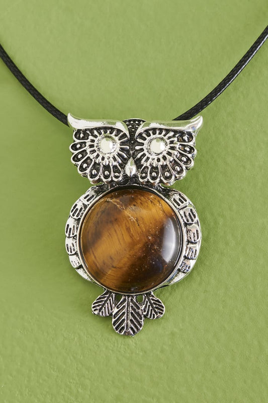 Tiger Eye Owl Necklace