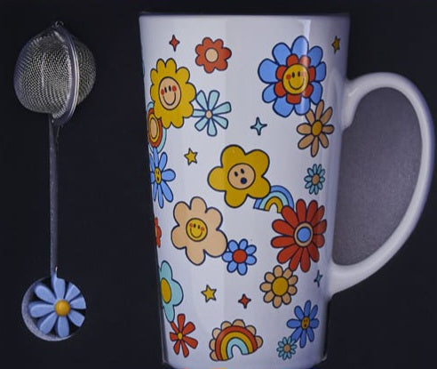 Flower Mug Infuser Gift Box Set