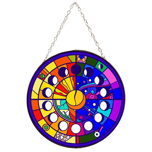 Moon Phase Suncatcher 6in