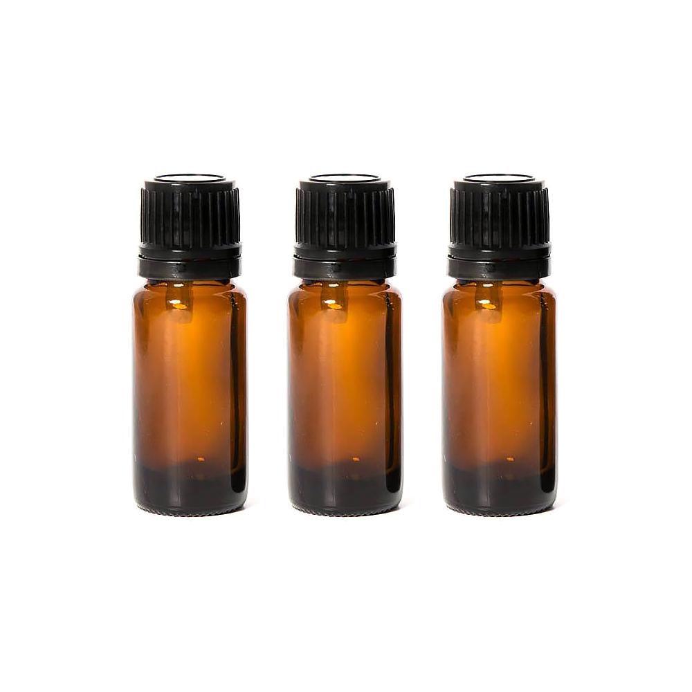 Amber Glass Bottles- 10 ml (Three Pack)