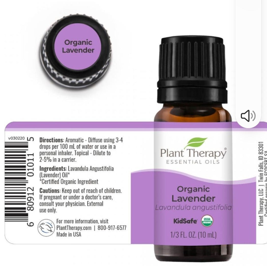 Organic Lavender Essential Oil 10ml ( Kidsafe )