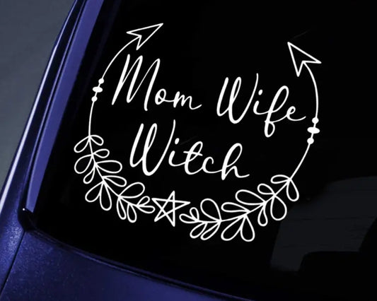 Mom Wife Witch Vinyl Sticker / Car Decal