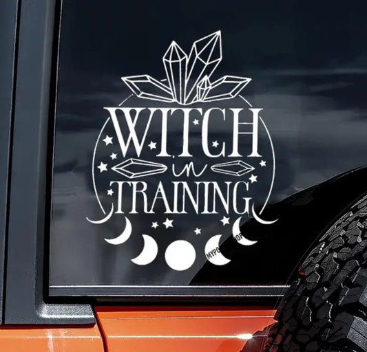 Witch In Training Vinyl Sticker / Car Decal