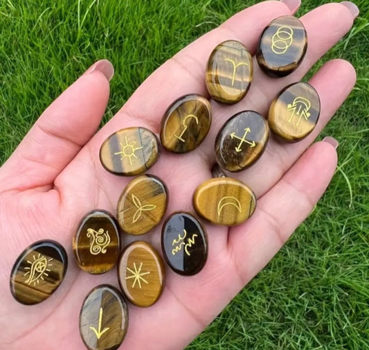 Crystal Tiger Eye Witch Casting Stones