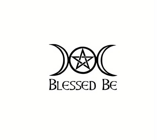 Blessed Be (Triple Moon)  Vinyl Sticker / Car Decal