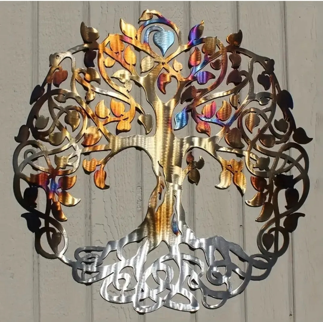 Colorful Tree of Life Metal Wall Iron Art